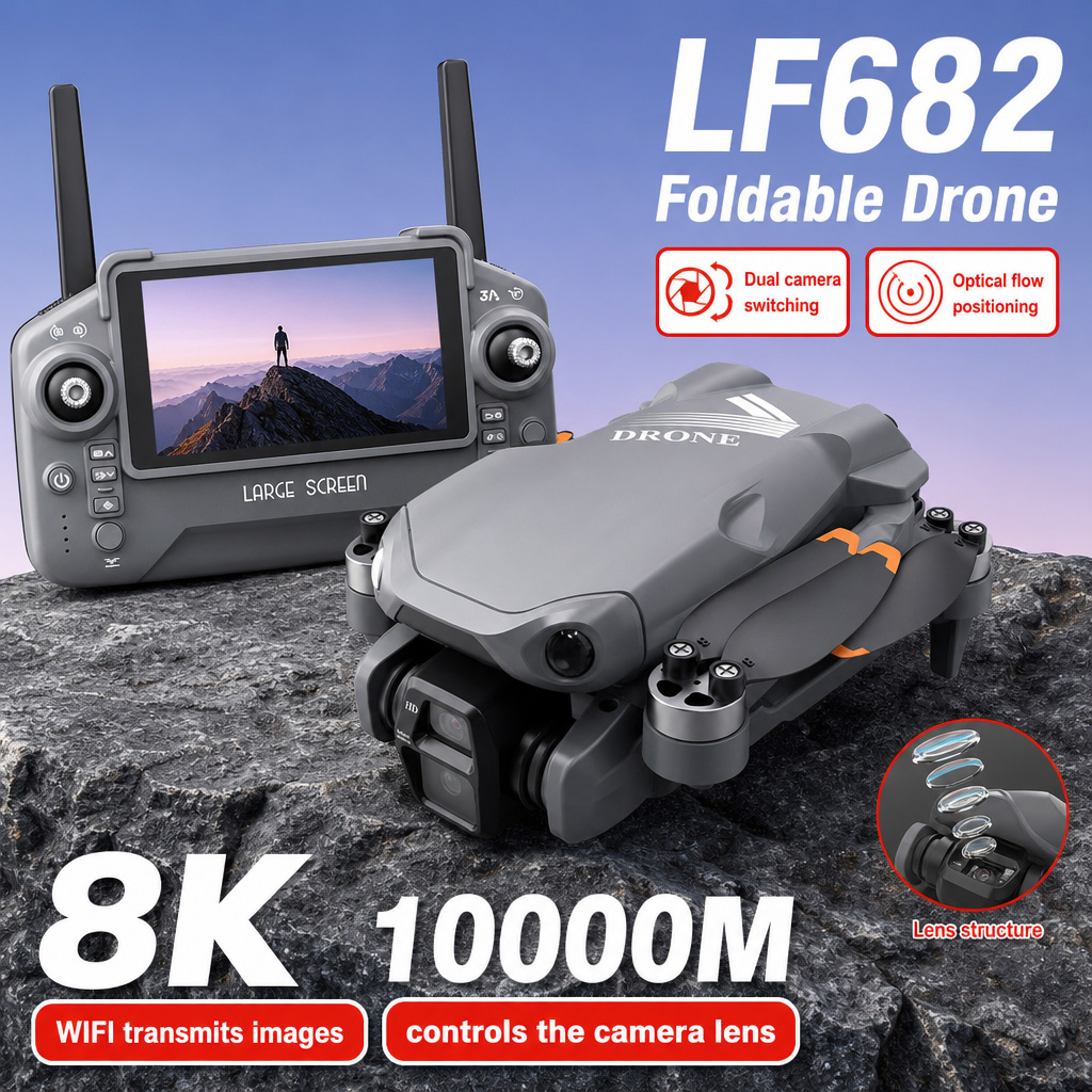 Aerial Photo LF682 Drone 8K HD - đánh giá và giá Rc Helicopter Case